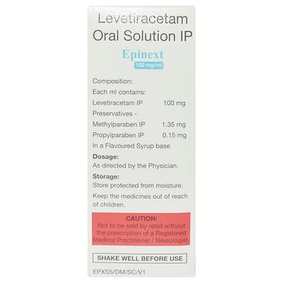 EPINEXT Oral Solution 100ml - Epilepsy/Convulsion-Ant