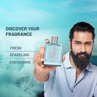 Wild Stone Code Acqua Eau De Parfum for Men, Fresh, Sparkling & Energising Premium Perfume for Men 100 ml - Men Perfumes (Edt/Edp)