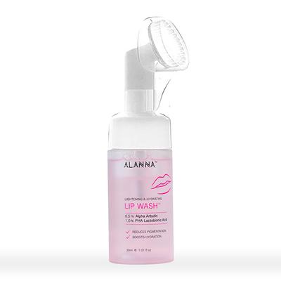 ALANNA Lightening and Hydrating Lip Wash and Lip Brush for Women 30 ml - Lip Scrubs