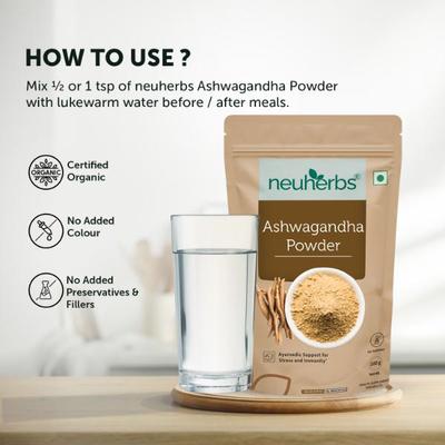 Neuherbs Organic Ashwagandha Powder 100 gm - Sexual Care