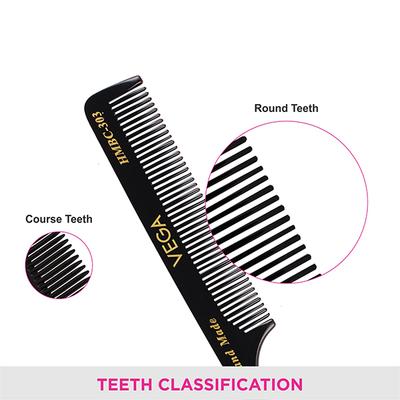 Vega Tail Hair Comb, for Women, Black (VC2HMBC-303) 2's - Hair Combs