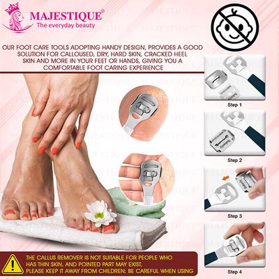 Majestique Professional Manicure And Pedicure Tools Kit For Smooth, Beautiful Feet - Multicolor 7's - Manicure & Pedicure Kits