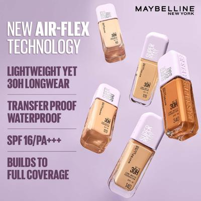 Maybelline New York Super Stay Lumi-Matte Liquid Foundation 30H Longwear Yet Light-As-Air, 330 35 ml - Foundation