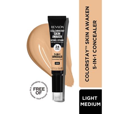 Revlon Colorstay Skin Awaken Caffeine + Vitamin C 5-In-1 Concealer 24 Hrs- Light Medium 030 8ml - Concealer