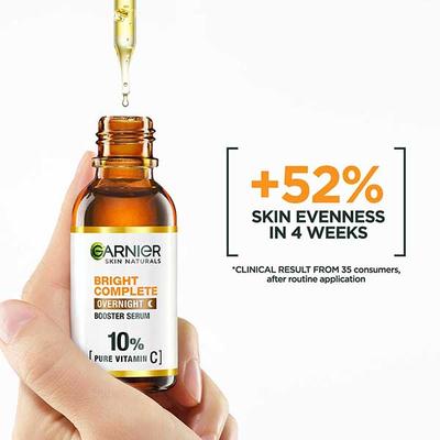 Garnier Bright Complete Night Vitamin C Serum with 10% Vitamin C for Bright Skin 30 ml - Face Serum