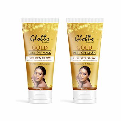 Globus Remedies Gold Peel Off Mask Enriched with Vitamin E 200gm 2's - Face Packs