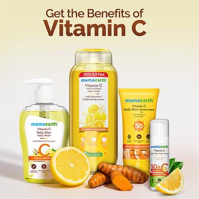 Mamaearth Vitamin C Face Wash with Turmeric for Skin Illumination 250ml - Face Washes