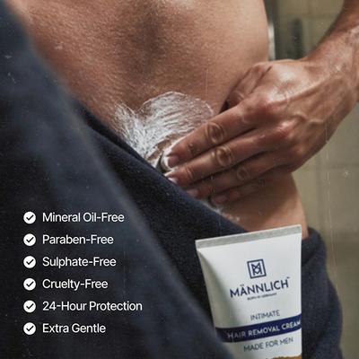 Mannlich Intimate Private Hair Removal Cream For Men Suitable For All Skin Types & Dermatologically Tested 100 ml - Intimate Care