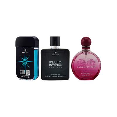 Dorall Collection Saraqael + Fluid Intense + Romantique EDT Set 3's - Men Perfumes (Edt/Edp)