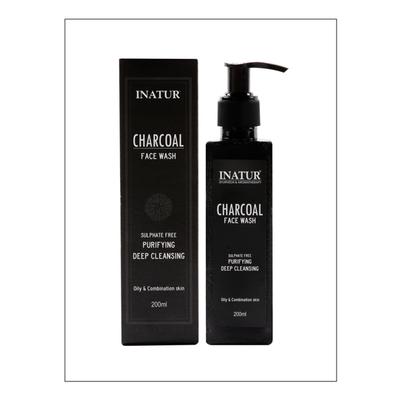 Inatur Ayurveda & Aromatherapy Face Wash - Charcoal 200 gm - Face Wash & Cleansers