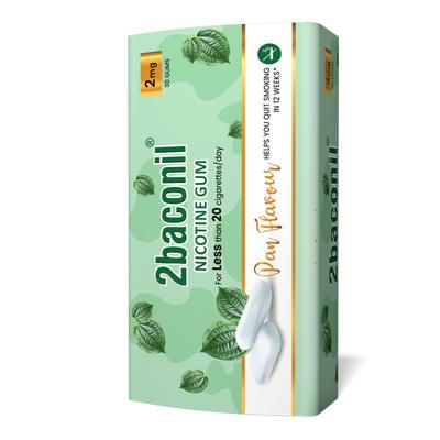 Rusan 2baconil Nicotine 2mg Gum - Paan Flavour 30s - Nicotine Gums/Lozenges