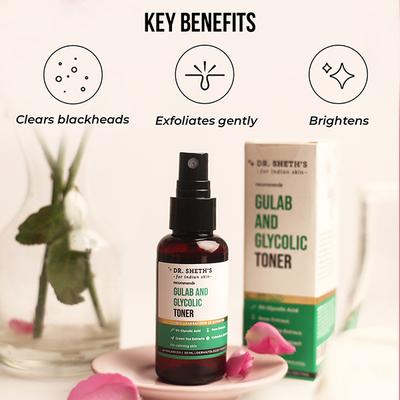 Dr. Sheth's Face Toner - Gulab & Glycolic 100 ml - Toners