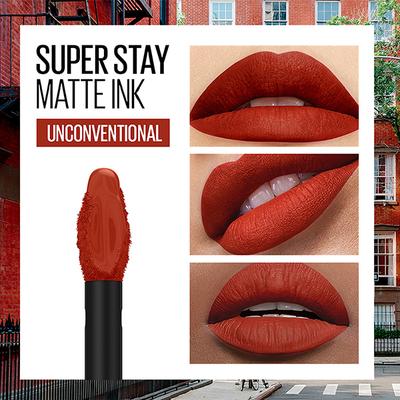 Maybelline New York Super Stay Matte Ink Liquid Lipstick x Rogue Reds, 285 Gritty 5 ml - Lipsticks