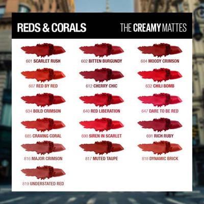 Maybelline New York Color Sensational Creamy Matte Lipstick, 817 Muted Taupe 1's - Lipsticks