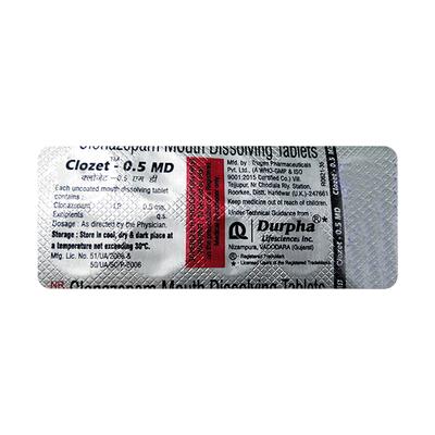 CLOZET MD MOUTH DISSOLVING 0.5 Tablet 10's - Anxiety-Anx