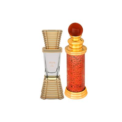 Ajmal Aura Concentrated Perfume Oil Floral Fruity Attar And Classic Oud Concentrated Perfume Oil Woody Oudh Attar 20 ml - Deodorants/Roll-Ons