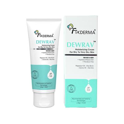 Fixderma Dewrav Moisturizing Cream for Face & Body, Deeply Hydrates, For Dry to Very Dry Skin 50 g - Face Moisturizers