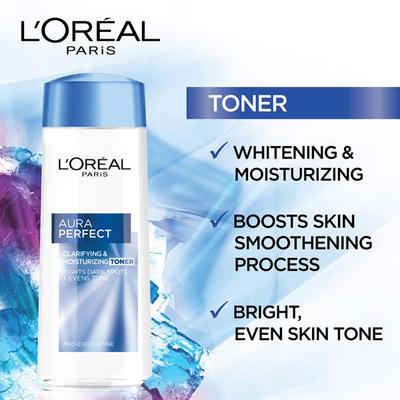 L'Oreal Paris Aura Perfect Clarifying & Moisturizing Toner With Vitamin C, Fights Dark Spots + Evens Tone 200 ml - Toners