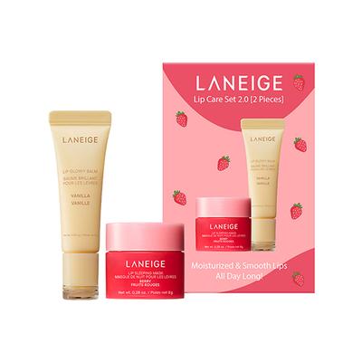 Laneige Lip Care Set 2.0 Berry Mini Lip Mask + Vanilla Lip Glowy Balm 1's - Lip Balms