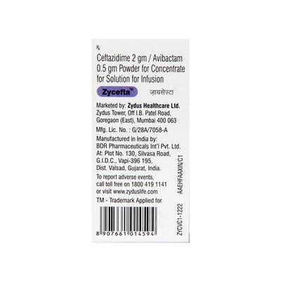 ZYCEFTA Infusion 1's - Bacterial Infections-Cep
