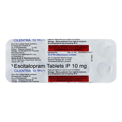 Cilentra 10mg Tablet 10'S - Depression-Ant