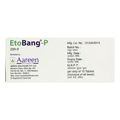 ETOBANG P Tablet 10's - Pain relief-Nsa