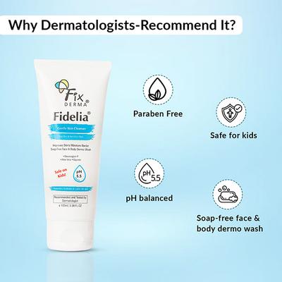 Fixderma Fidelia Gentle Skin Cleanser Face Wash for Women 100 ml - Face Wash & Cleansers