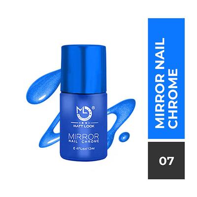 Matt Look Mirror Nail Chrome, Blue - NP-05-B 12ml - Nail Polish