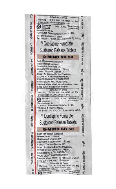 Q Mind SR 50mg Tablet 10'S - Schizophrenia-Aps