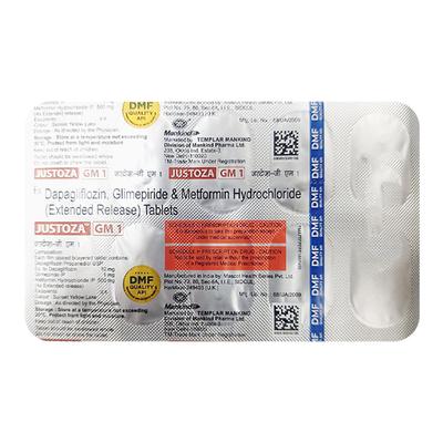 JUSTOZA GM 1 Tablet 10's - Diabetes-Ant