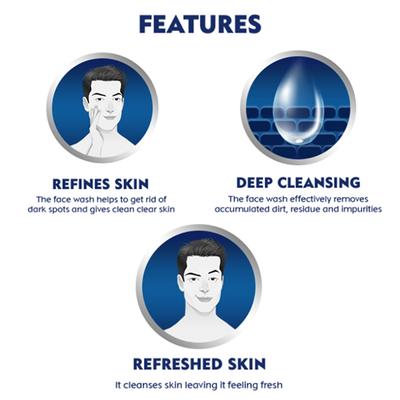 Nivea Men Dark Spot Reduction Facewash 100gm - Face Wash & Cleansers