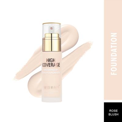 Swiss Beauty High Coverage Waterproof Base Foundation - (Rose Blush) 60 gm - Blushes