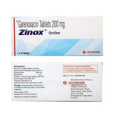 Zinox 200mg Tablet 10'S - Bacterial Infections-Qui