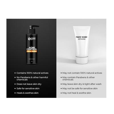 Beardo Acne Control Face Wash Gel - Turmeric Extract 100 gm - Face Wash & Cleansers