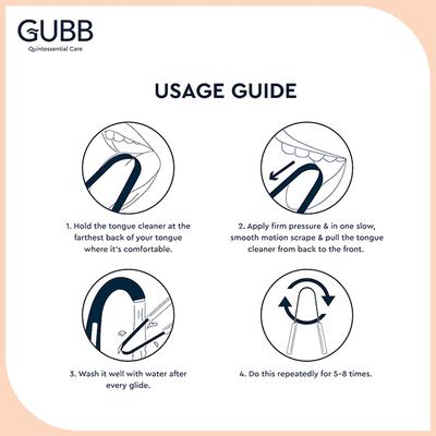 Gubb Copper Tongue Cleaner with Handle Made of Pure Copper Enriched with Anti-Bacterial Properties 1's - Floss & Tongue Cleaners