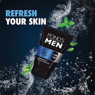 Pond's Men Oil Clear Facewash 100 gm - Face Moisturizers