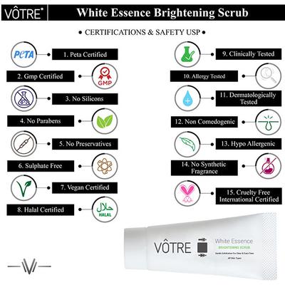 Votre White Essence Brightening Face Scrub 30 gm - Scrubs & Exfoliants