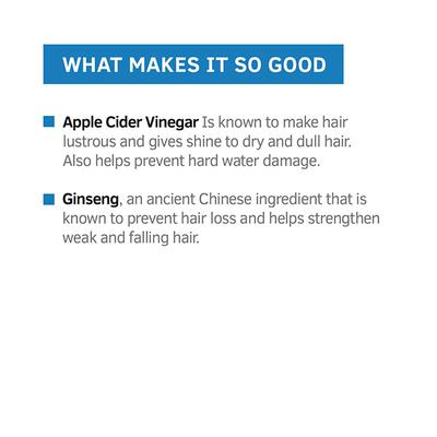 Ustraa Anti Hair Fall Shampoo for Men - Apple Cider Vinegar & Ginseng 200 ml - Shampoos