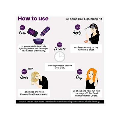 2.Oh! Semi Permanent Hair Color + Lightning Kit - Orange Combo 1's - Hair Creams