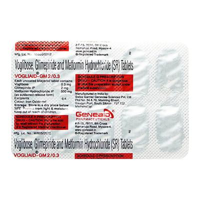 VOGLIAID GM 2/0.3 Tablet 10's - Diabetes-Ant
