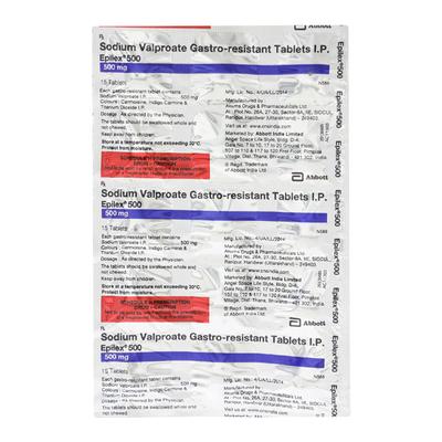 EPILEX 500mg Tablet 15's - Epilepsy/Convulsion-Ant