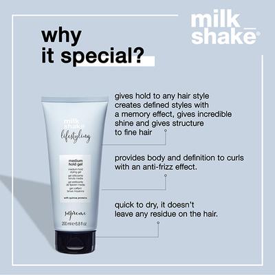 milk shake Lifestyling Medium Hold Gel 200 ml - Hair Gels & Waxes