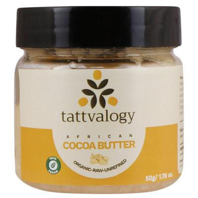 Tattvalogy African Cocoa Butter Raw Unprocessed And Unrefined 300 gm - Body Butter
