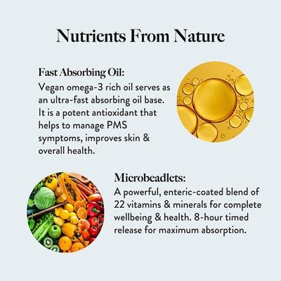 Wellbeing Nutrition Slow Multi + Omega for Her Multivitamin Vegan omega-3 oil, B-complex - Multi-Vitamins