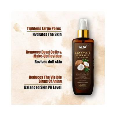 Wow Life Science Coconut Super Rich Facial Toner 200 ml - Face Gels