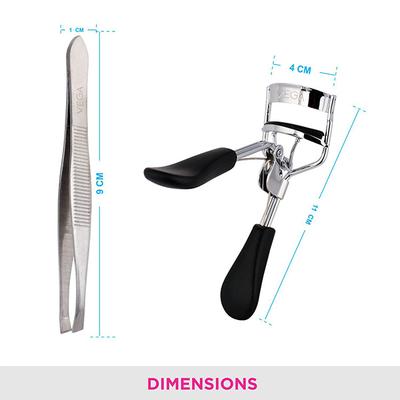 Vega Eyelash Curler and Tweezer Slant Tip (VCP-02) 2's - Tweezers