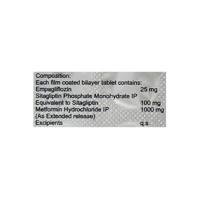 EMPAGREAT TRIO 25/1000 Tablet 10's - Diabetes-Ant