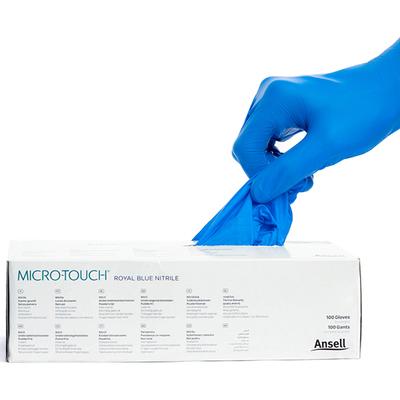 Ansell Micro Touch Nitrile Examination Gloves - Royal Blue (M) (Pack of 2 x 100's) - Surgical Consumable