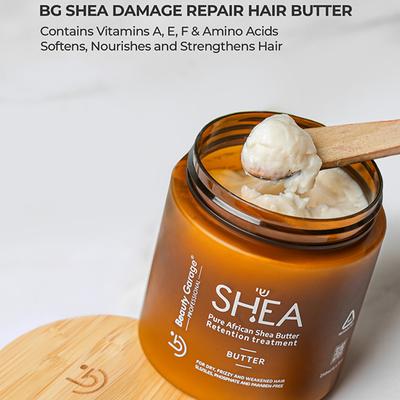 Beauty Garage Shea Retention Butter 250 ml - Hair Masks & Packs