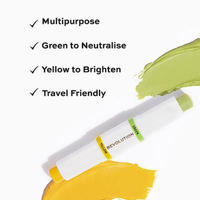 Makeup Revolution Face Correct & Neutralise Cancel Correct Neutralises Redness Green & Yellow 8.6gm - Concealer